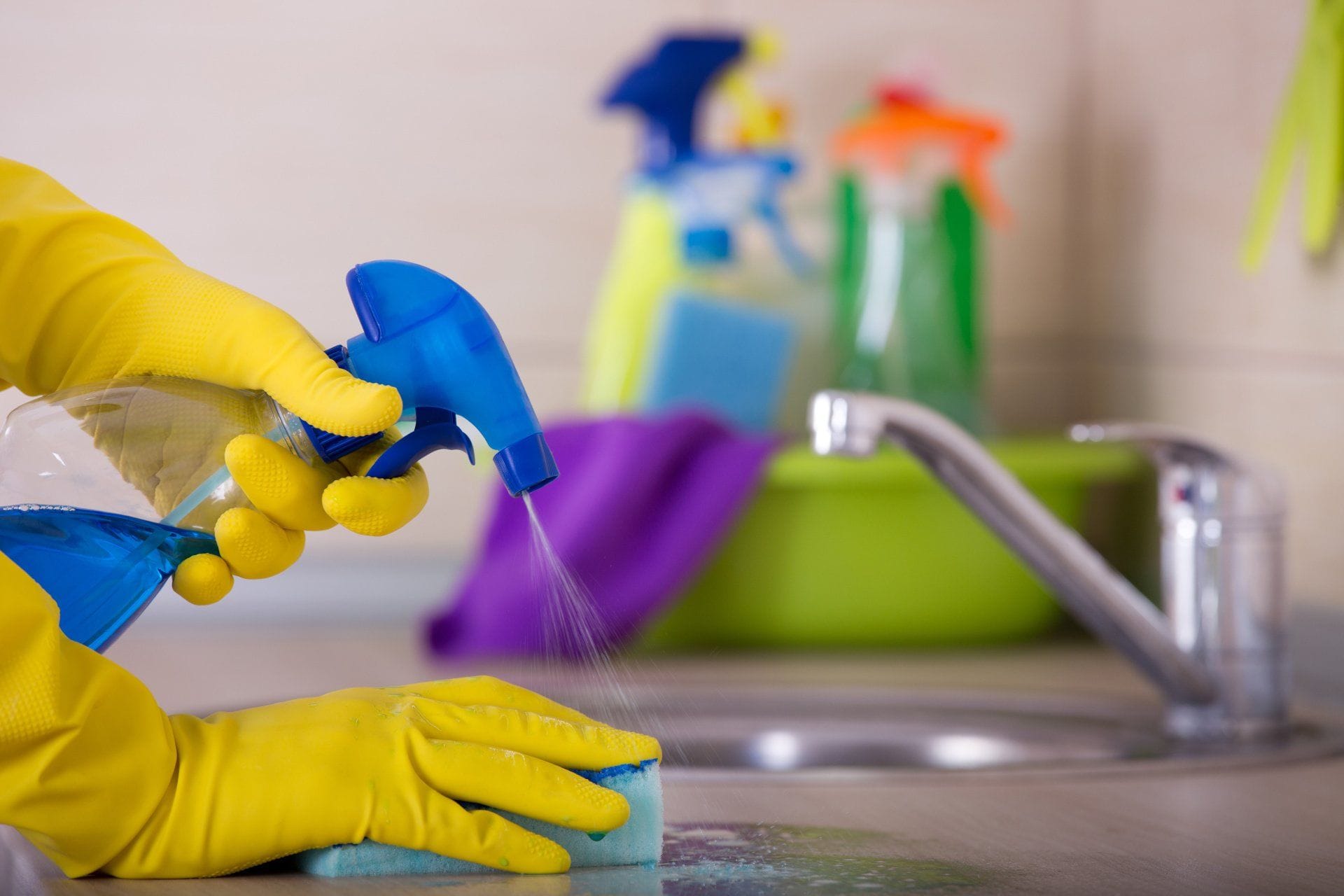 Wipe down hard surface