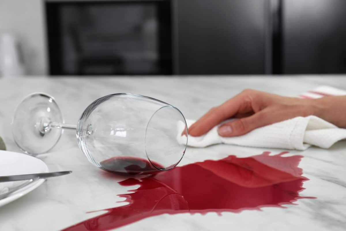 Wine Stains the table